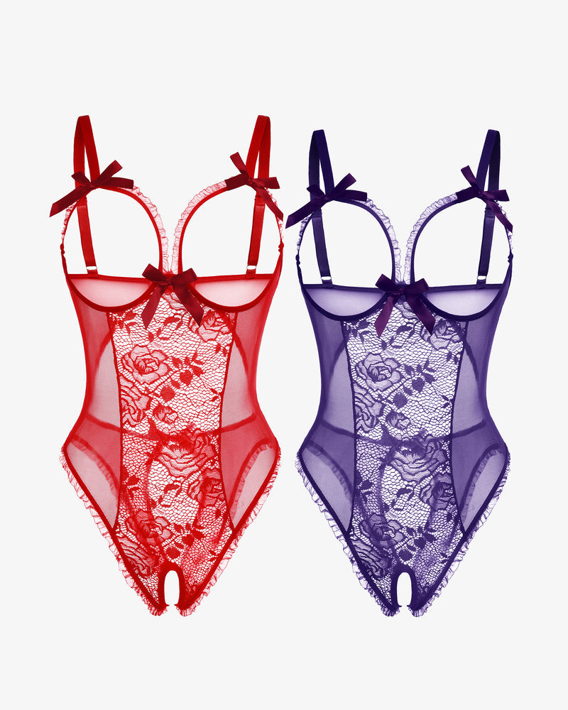 2Packs Sets Lace Mini Bodysuit